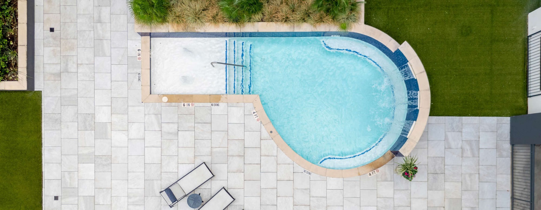 overhead shot of outdoor pool